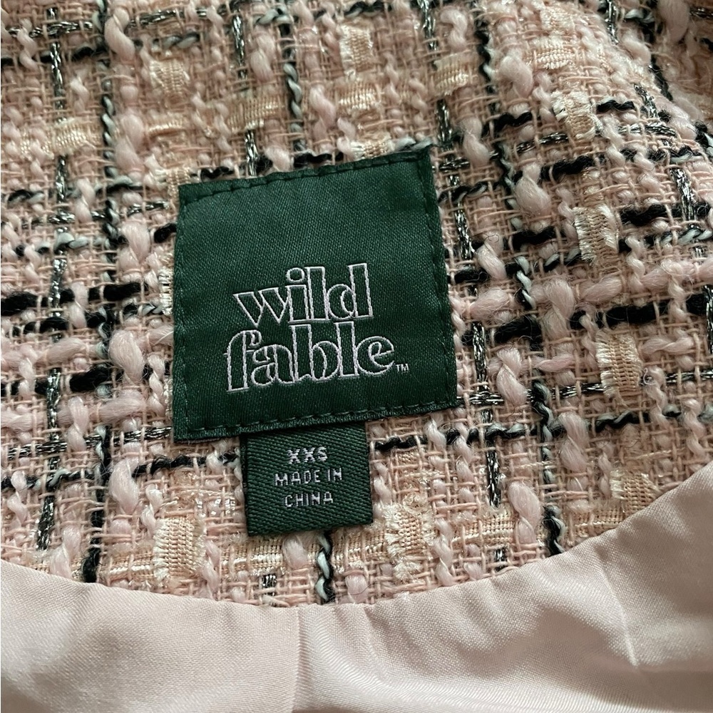 Wild Fable Pink Tweed Jacket + Skirt Set
Jacket Size: XXS
Skirt Size: Small - Picture 7 of 7